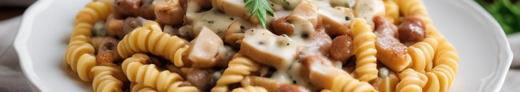 macarrão com calabresa ao molho branco