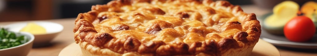 Torta Salgada Recheada com Frango, Linguiça, Batata e Molho Barbecue