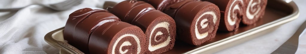 Rocambole de Chocolate Recheado com Creme