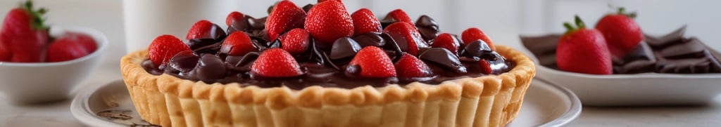 torta de morango com chocolate