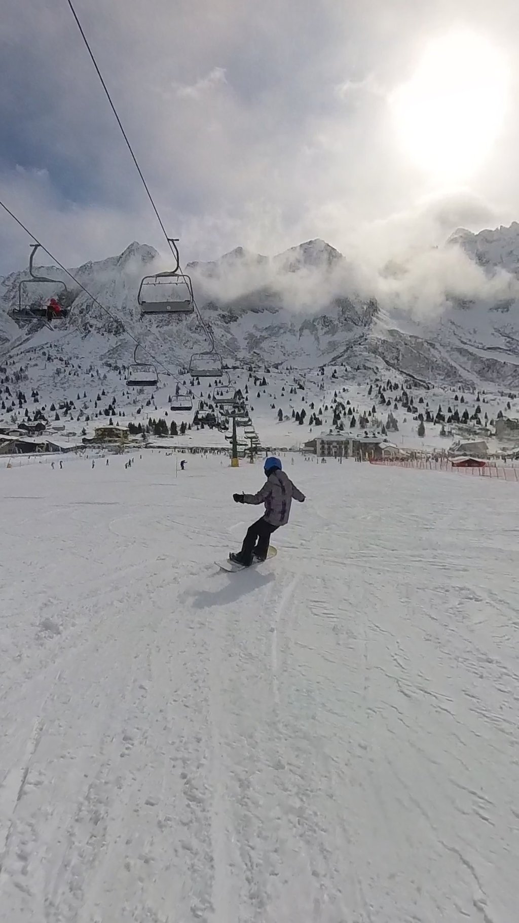 snowboarder passo tonale italy