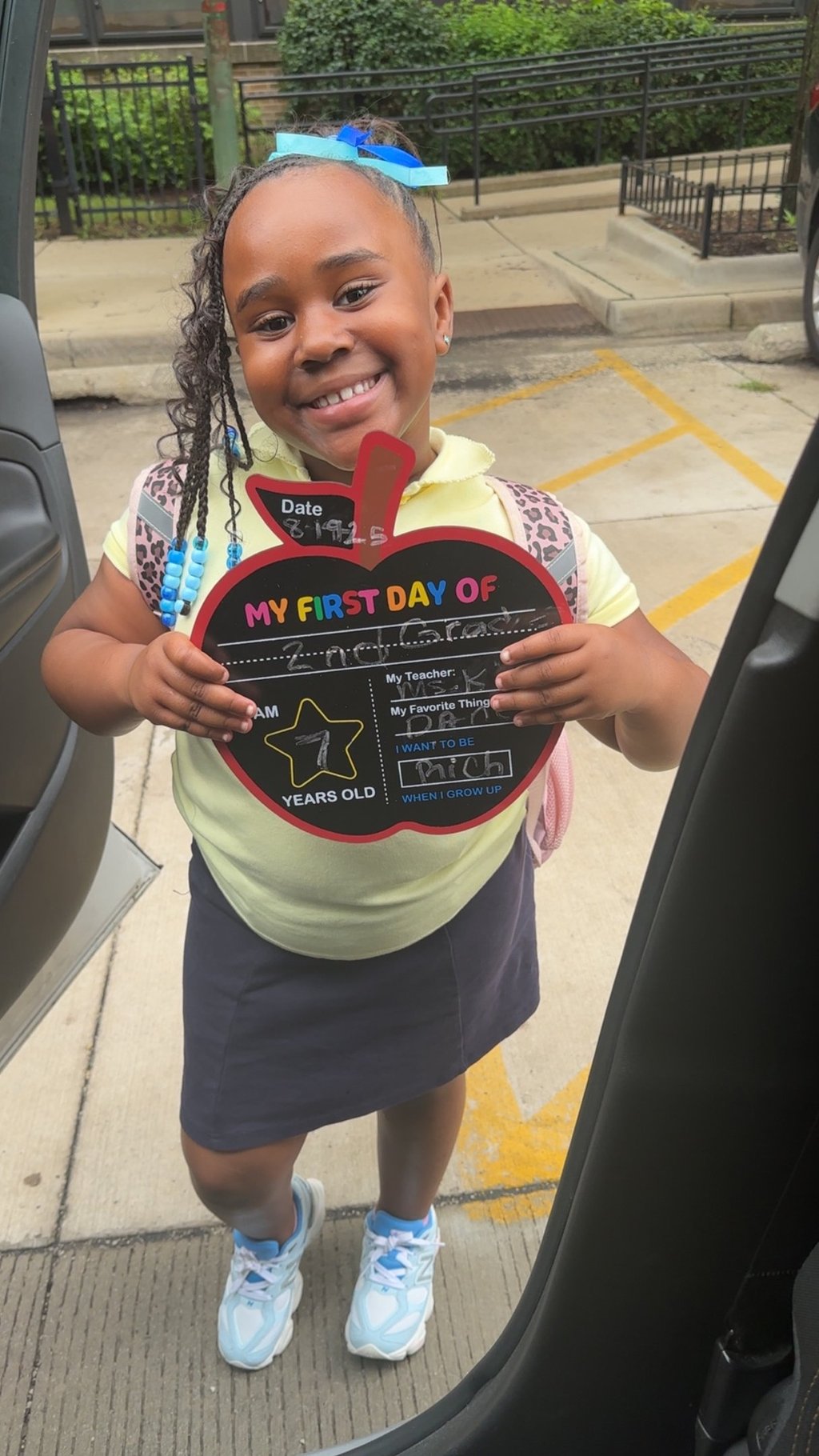 365 We Thrive NFP visited this event participant's school on her first day