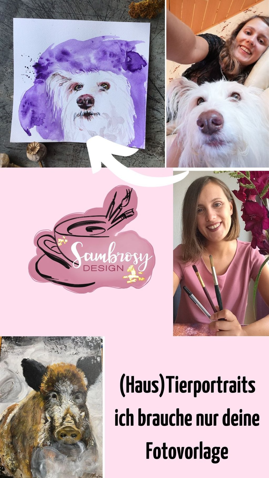 Collage mit Tierportraits