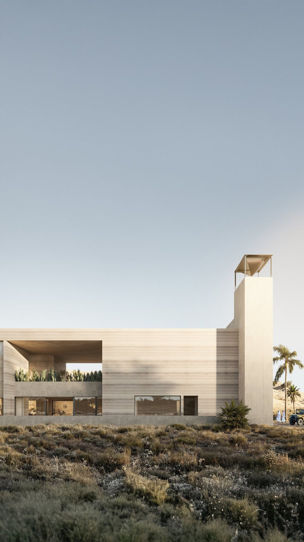 Desert modern house concept UAE