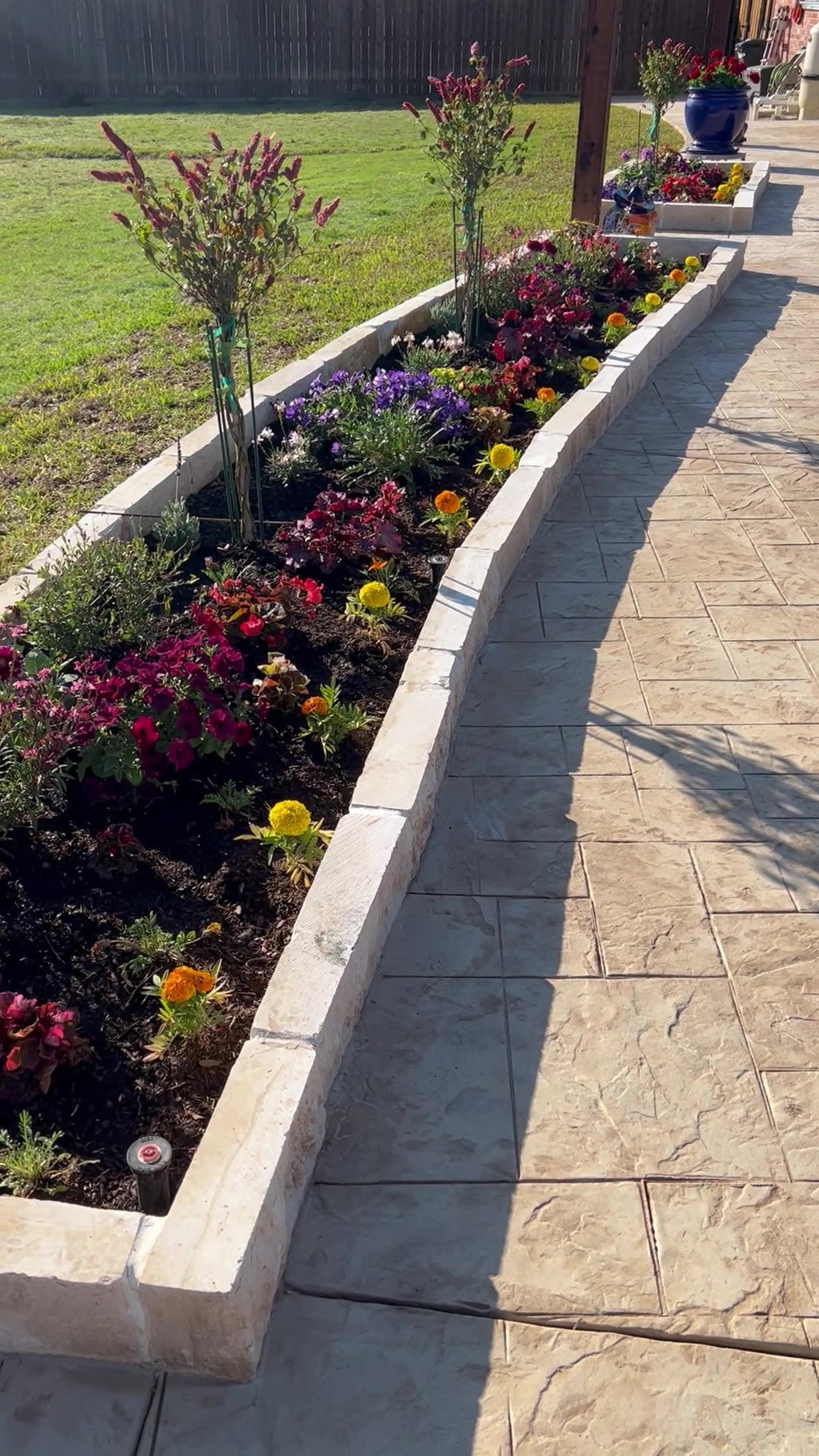 Flower Bed with Sidewalk