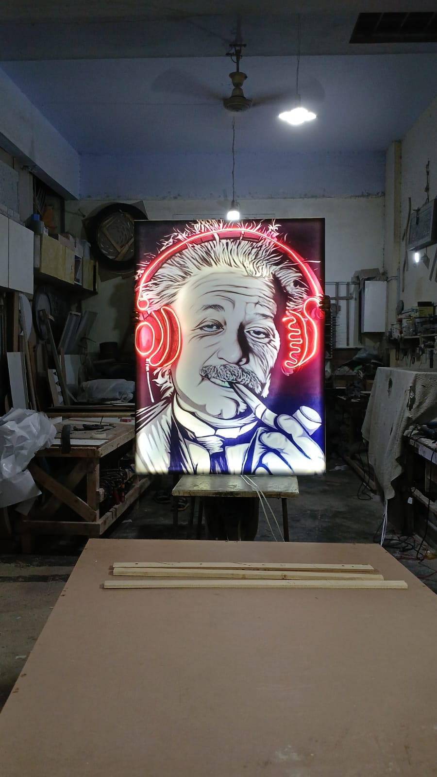 Professional UV printing on large acrylic signage with backlighting