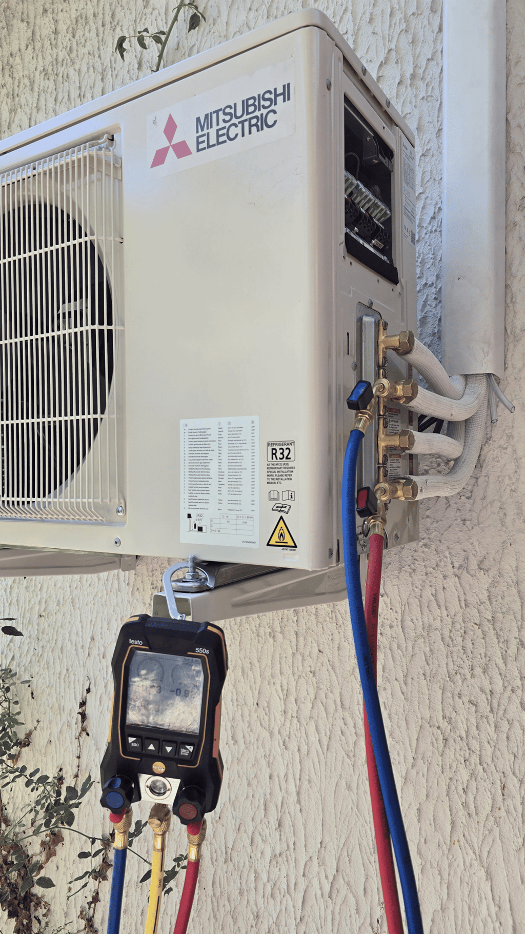 Prise des pressions sur climatiseur bisplits