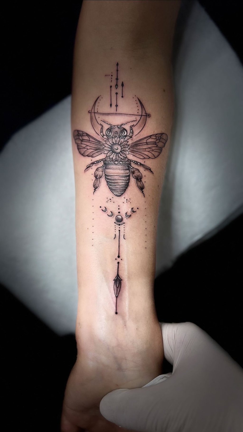 Tiny fine line tattoo on wrist — Hurghada Tattoo Studio