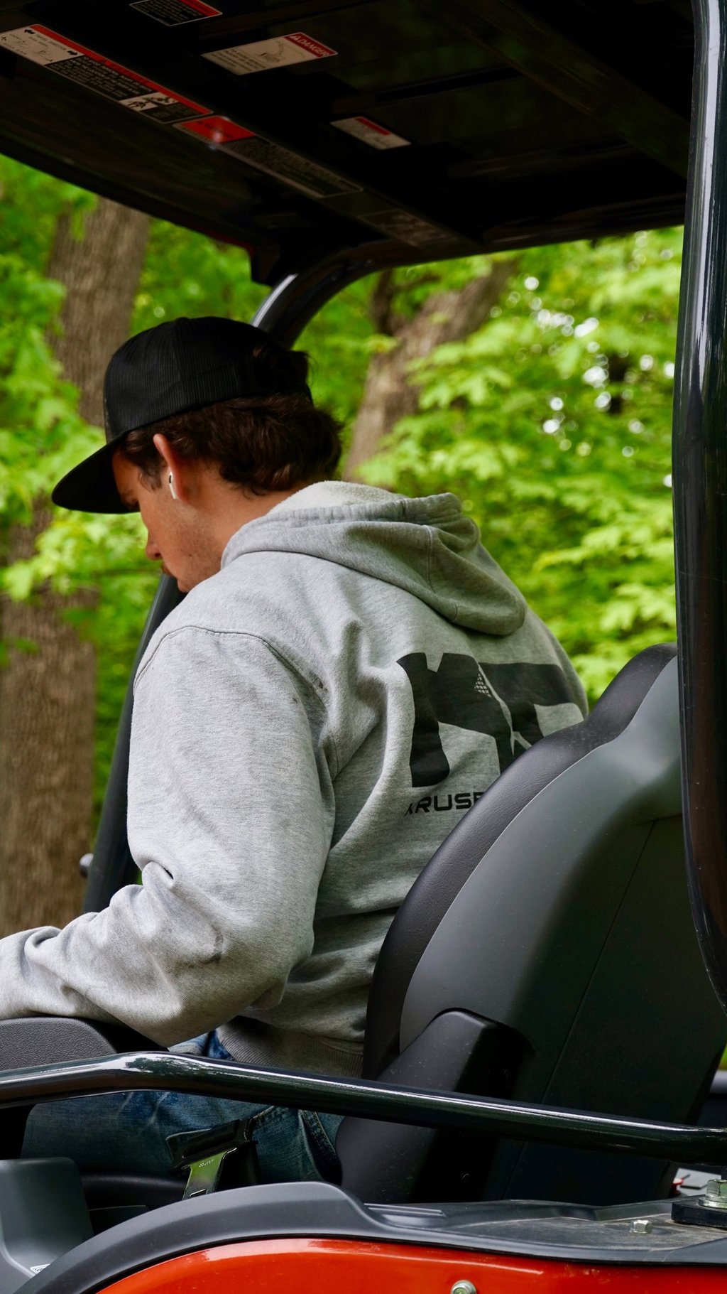 Patrick Kruse operating Kubota excavator