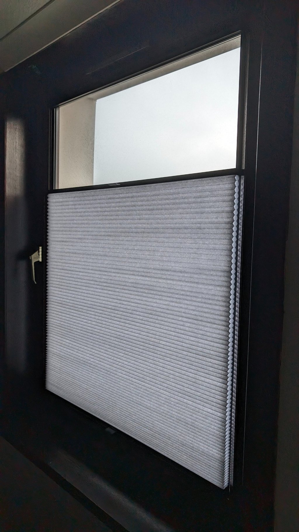 CLIC honeycomb blind top down bottom up fitted to uPVC window in Aberdeen