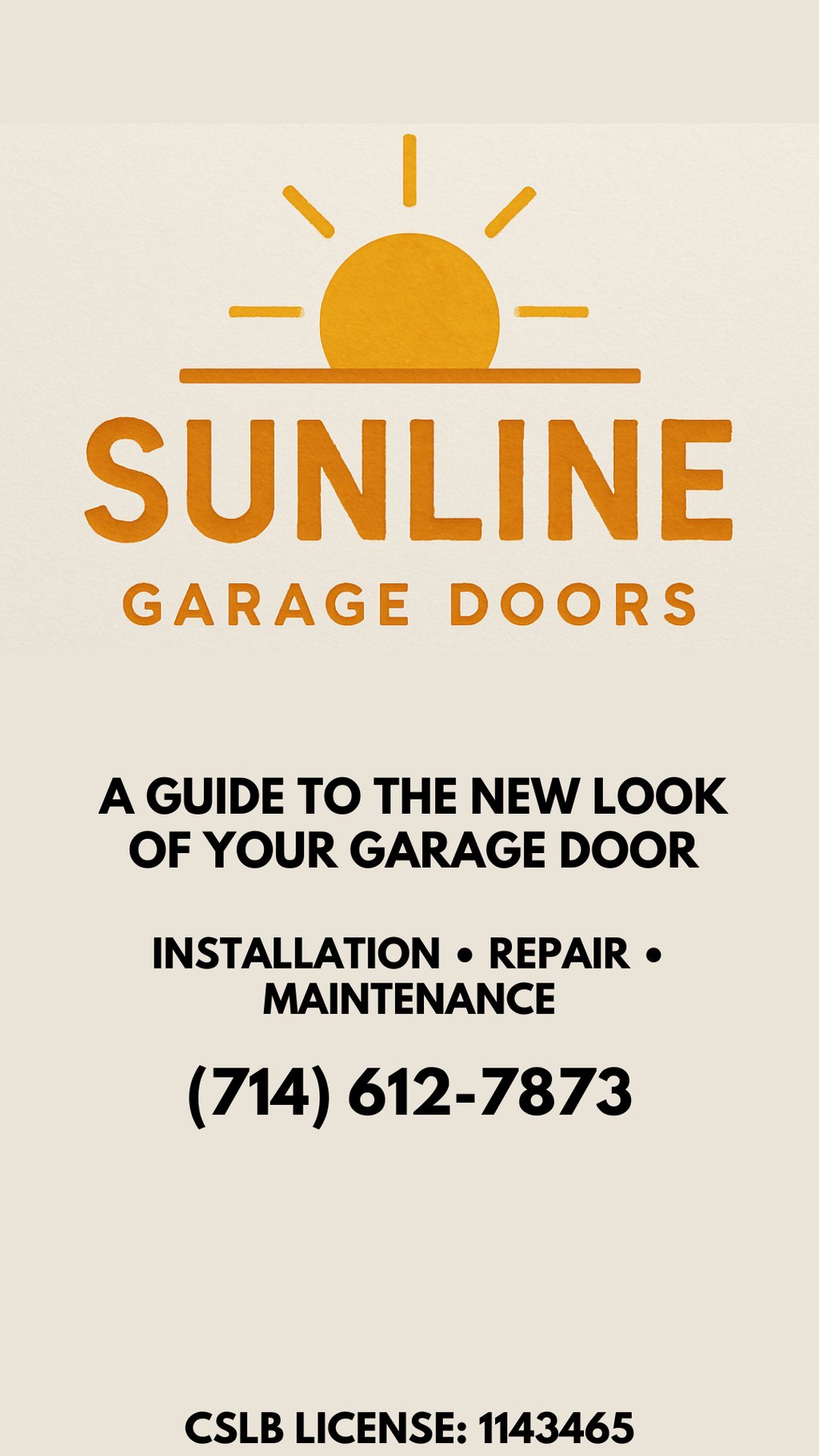 garage door brochure orange county sunline garage doors