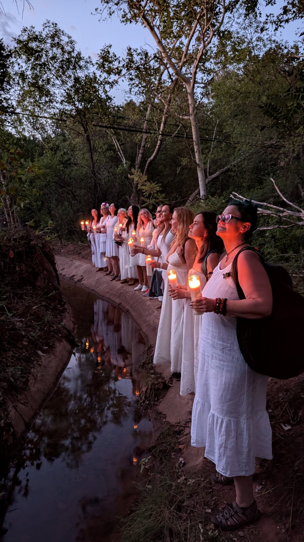 Women's retreat - multiple Slavic women standing next to the river
