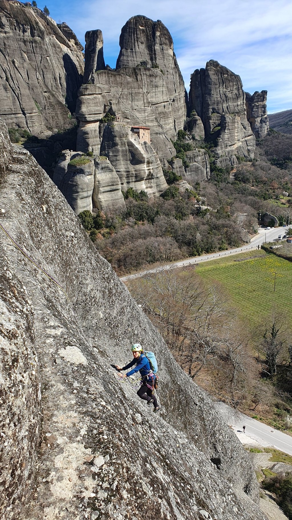 Escalade aux météores en Grèce