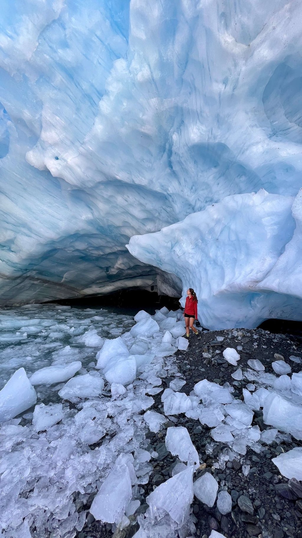 Junto a Brewster Glacier