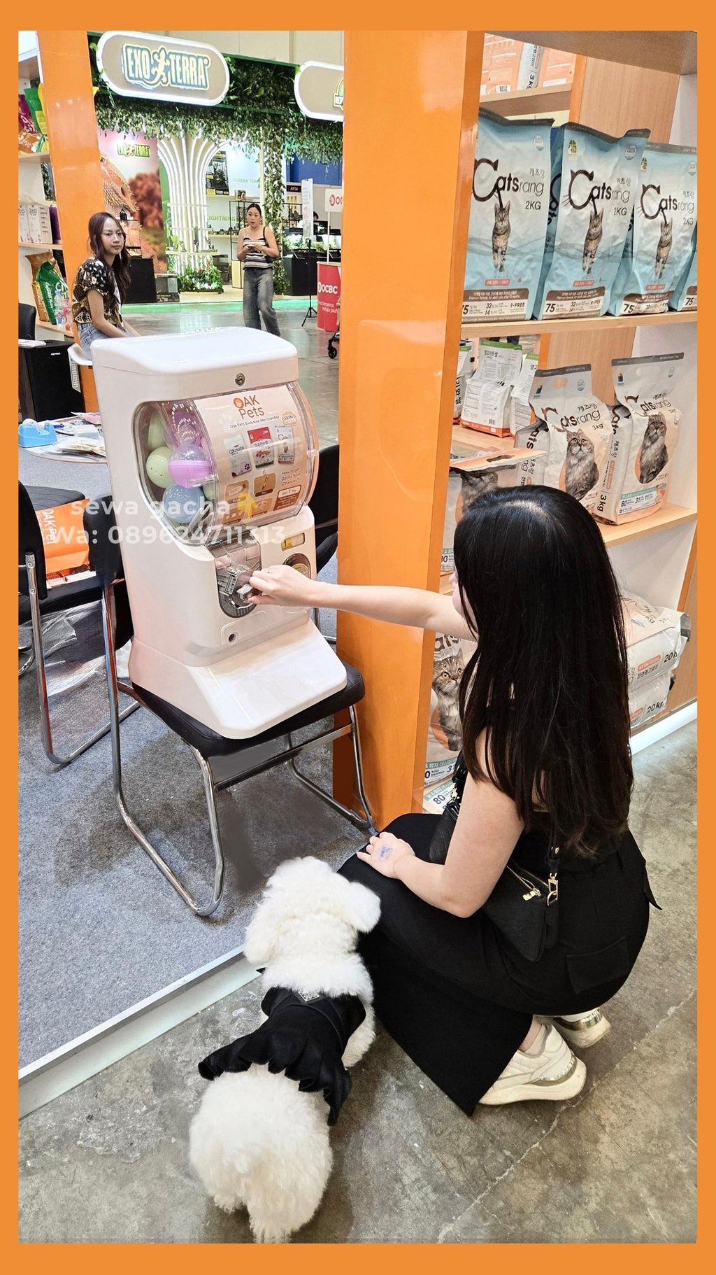 sewa mesin gacha gachapon putih