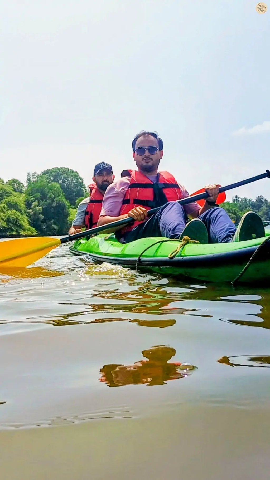 Kayaking through Pondicherry mangrove forest waterways.