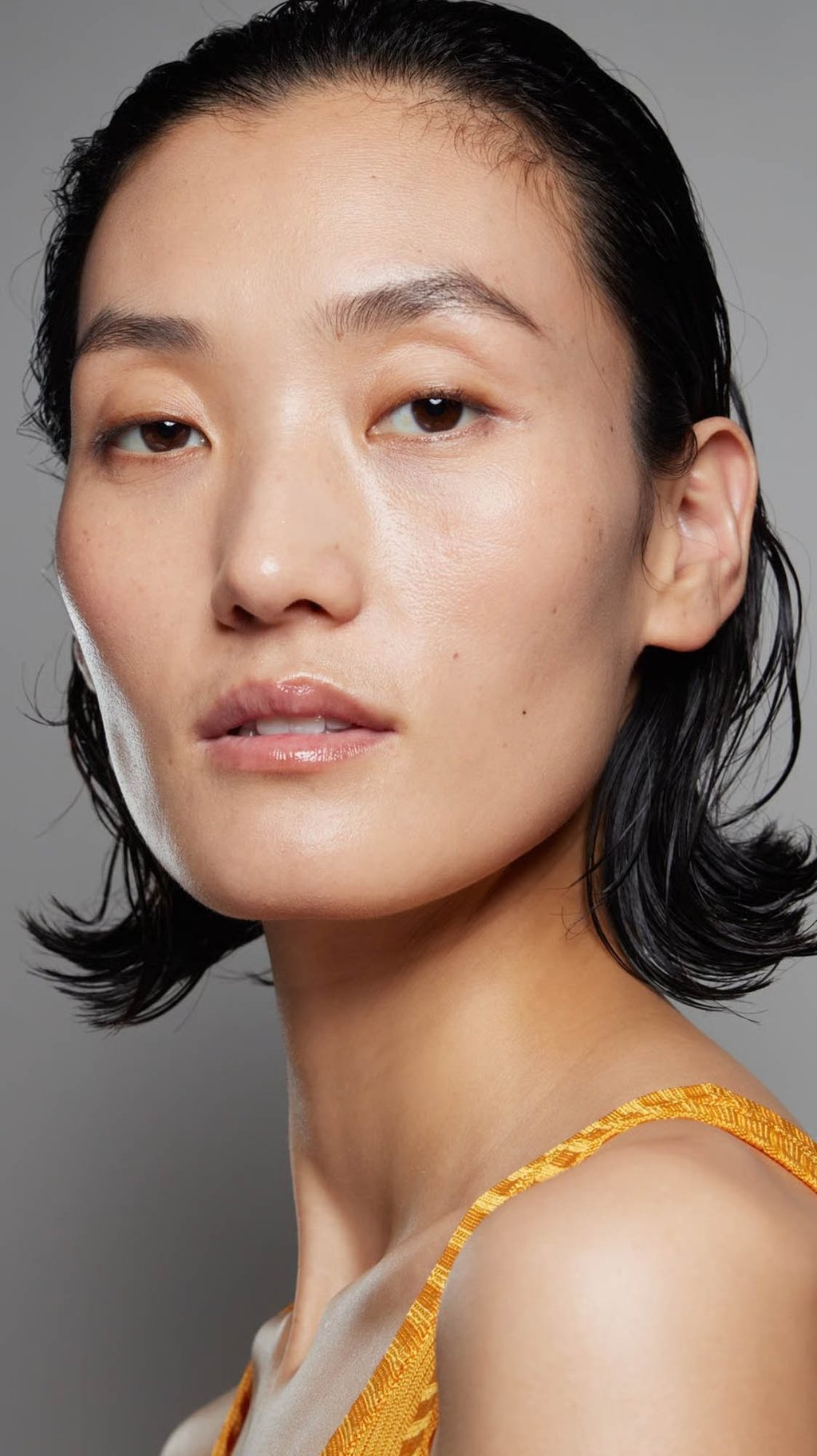 Ann Gior Makeup Artist for Marni NYFW on model Lina Zhang