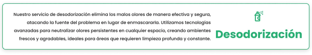 Desodorización