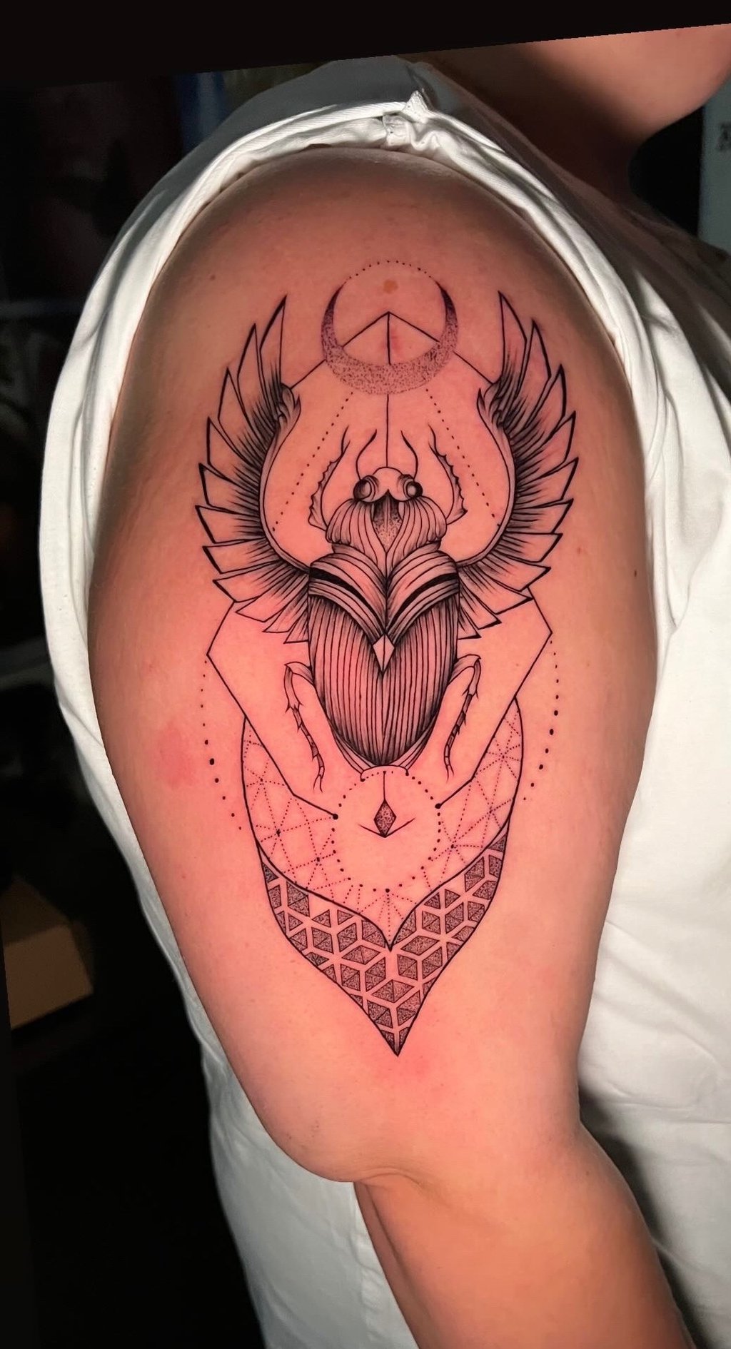 Hurghada Tattoo – geometric tattoo on calf