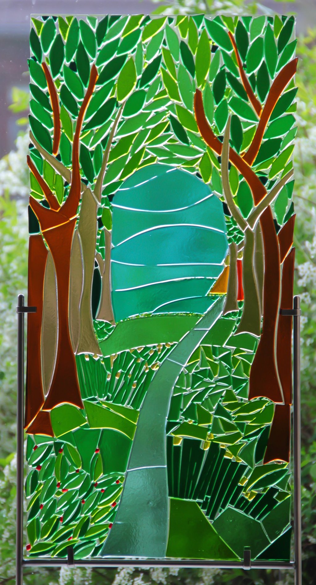 unique glass panels that tell a story