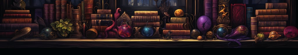 a bunch of books on a shelf in a room with nicknacks.