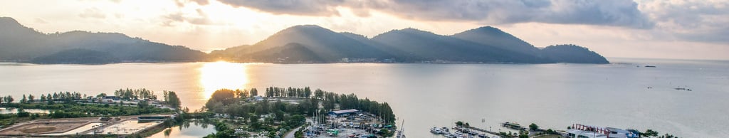 sunset at marina island pangkor