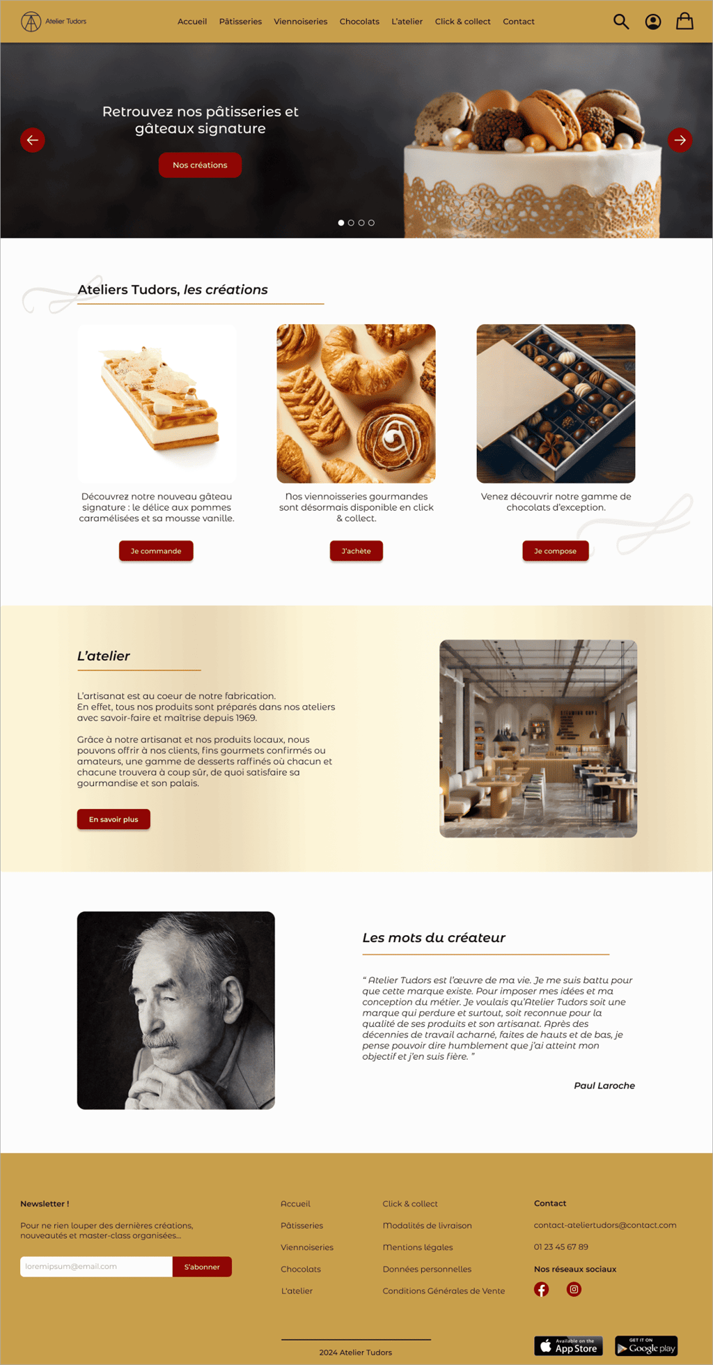 Atelier Tudors - Page Accueil