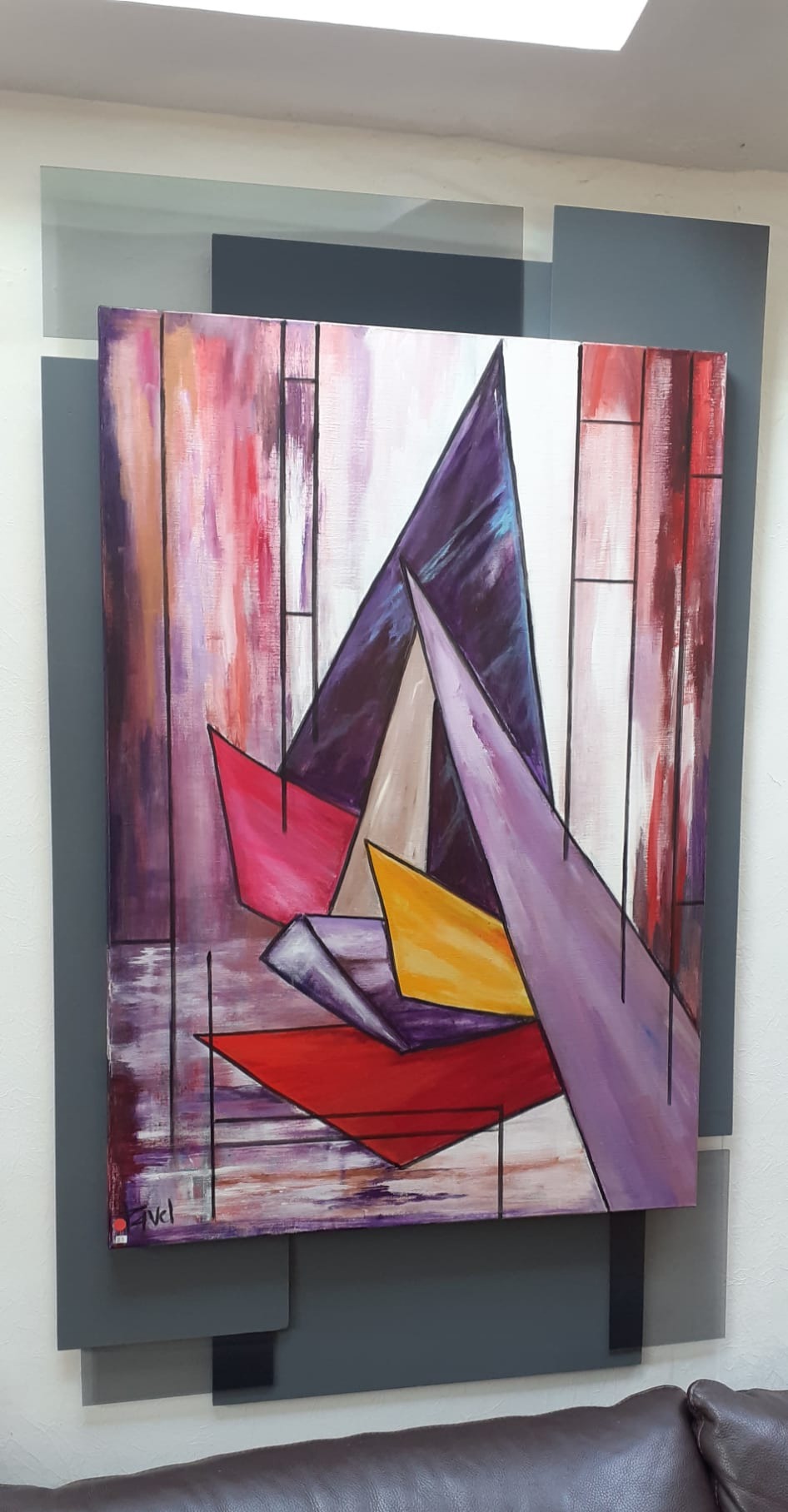 Peinture contemporaine dyptique Patricia Pierrard - Abstraction maritime pigments et glacis
