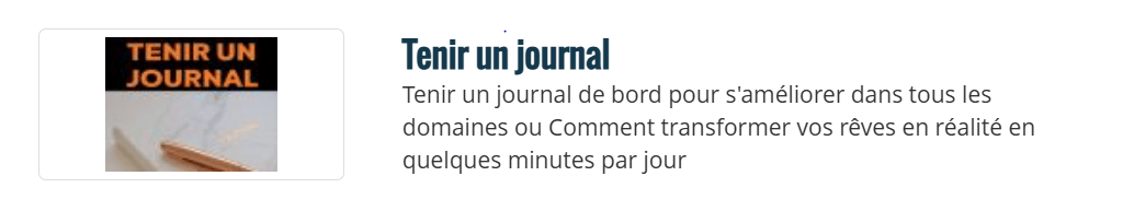 tenir un journal