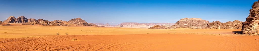 Wadi Rum desert view in Jordan