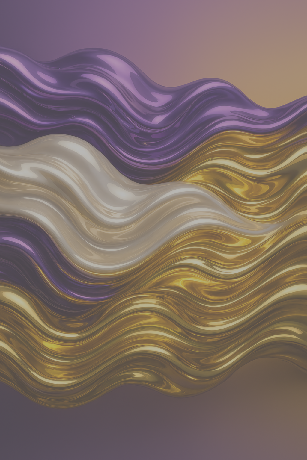 Image of flowing liquid in purple, gold, and ivory colors.