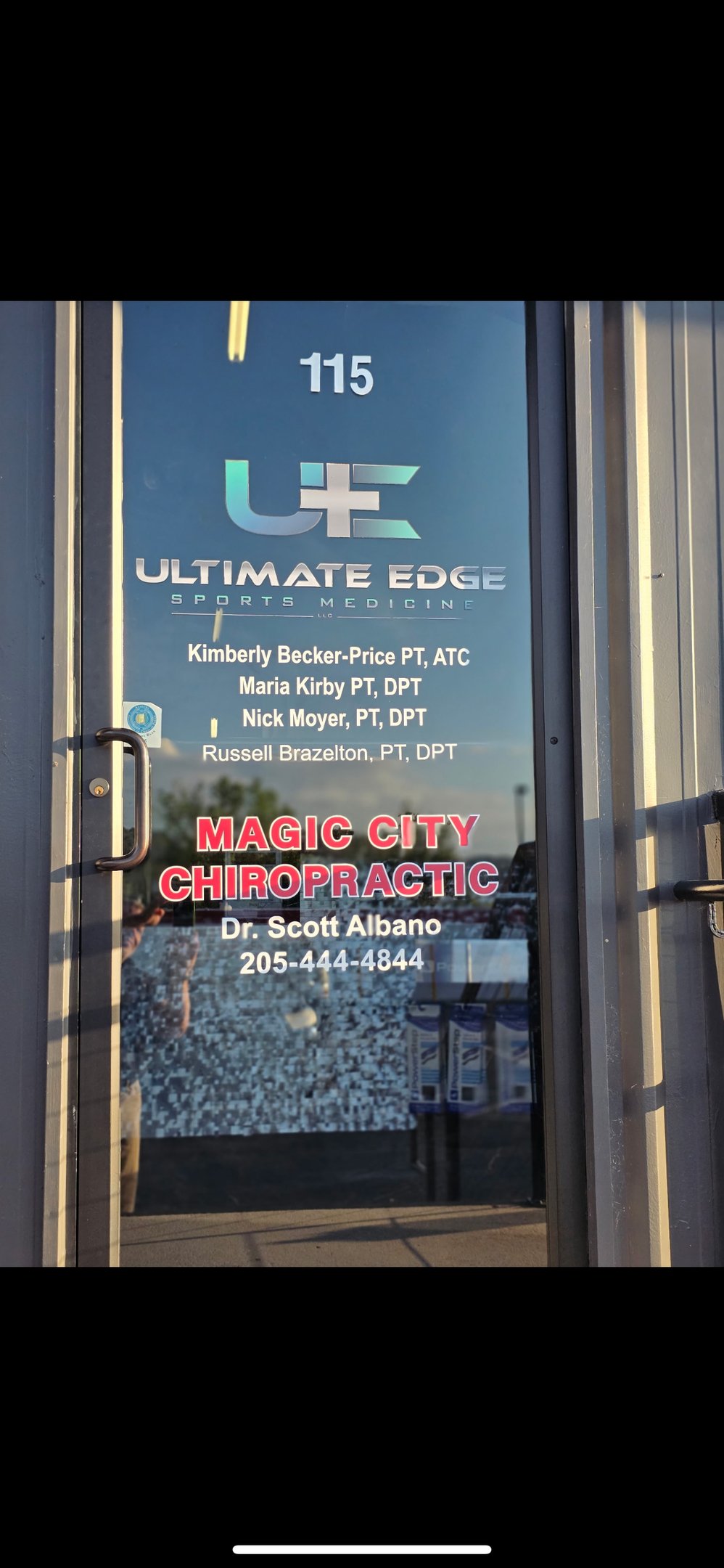 Front door to Magic City Chiropractic
