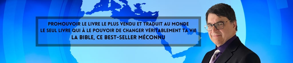 Planète terre en arrière plan, moi à droite, Texte: bible change des vie