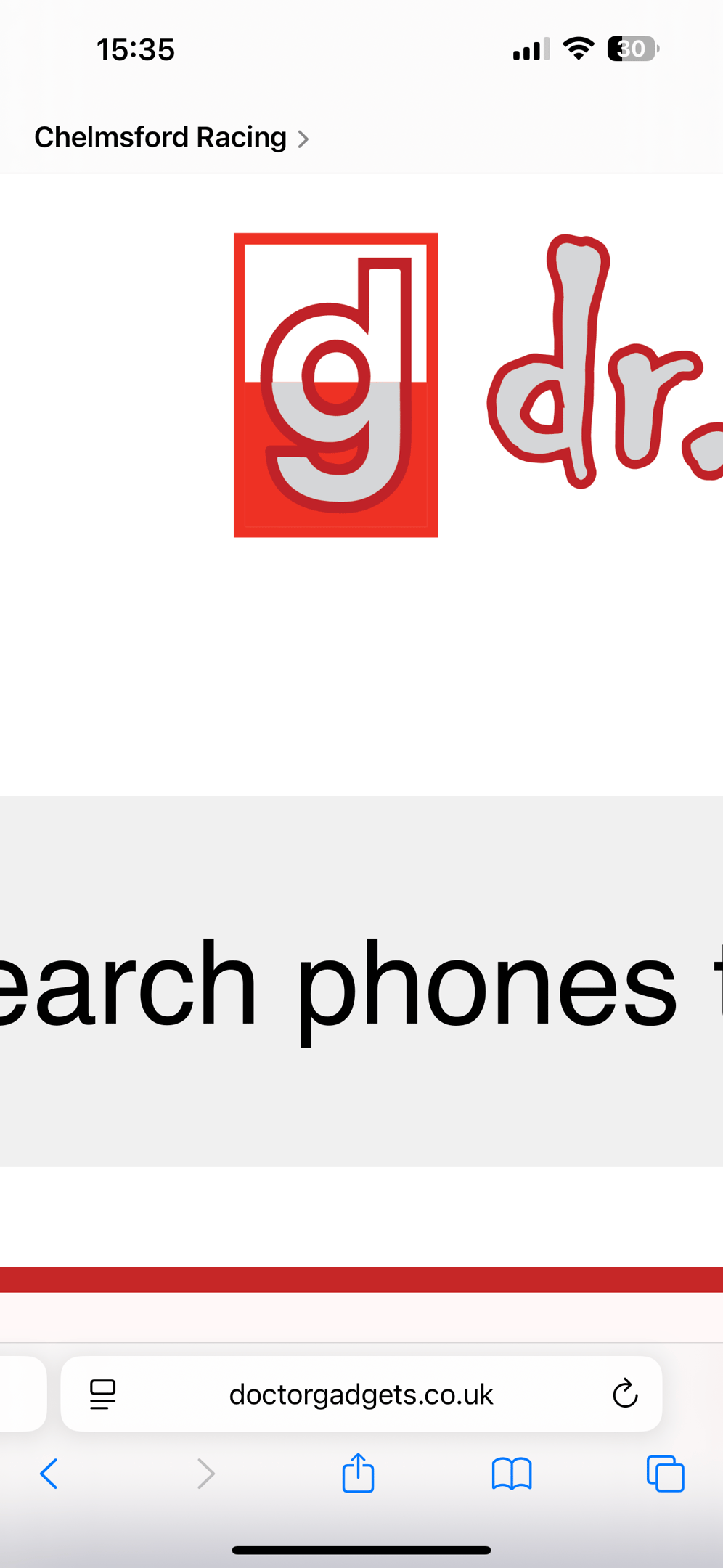 a cell phone showing the search of a search engine