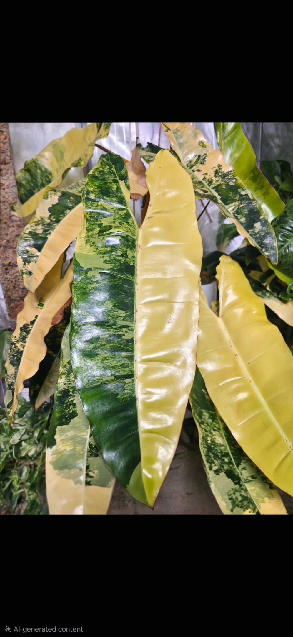 Variegated philodendron billietiae