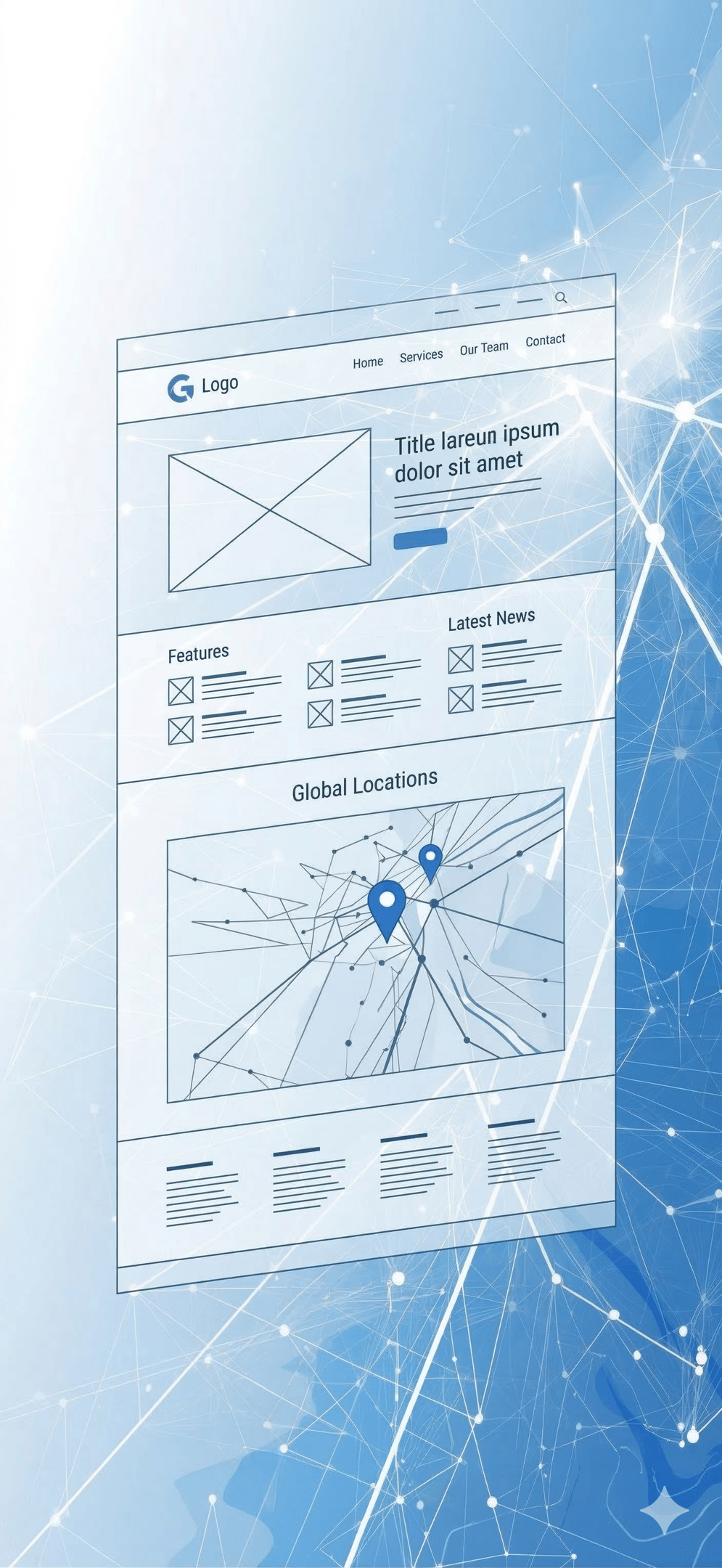 Und moderne Darstellung einer Webseite