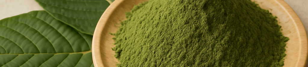 Premium Super Green Kratom powder – fine green herbal powder rich in alkaloids for balanced energy and relaxation