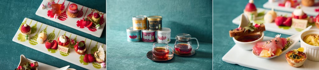 苺とショコラのスイーツやセイボリー、紅茶が並ぶアフタヌーンティーセットの写真｜堺市のニュースならサカイタイムズ