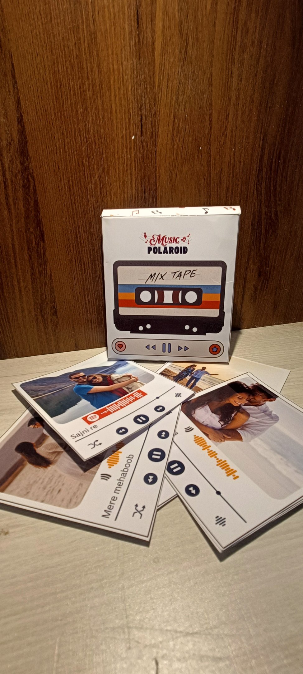 custom photo music gift with spotify code