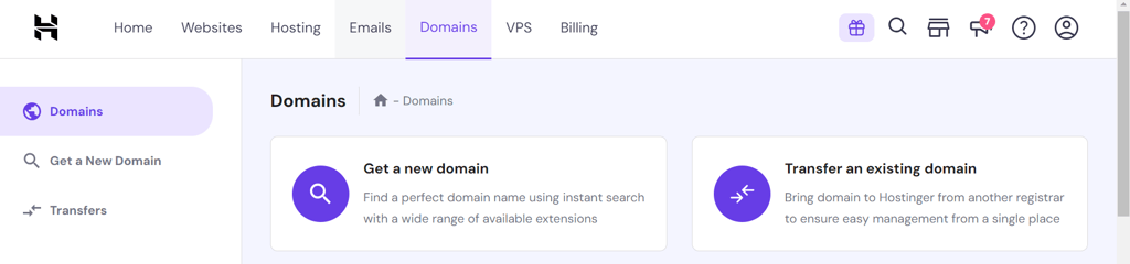 Get a domain for your website