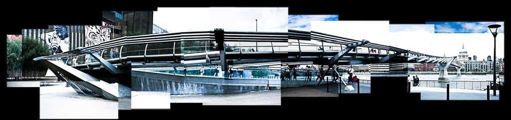 A joiner composition of the Millenium Bridge over the River Thames