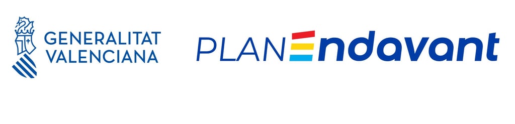 Official Generalitat Valenciana logo alongside the blue and red Plan Endavant initiative branding.