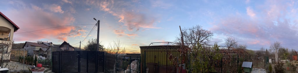 a view of sunset