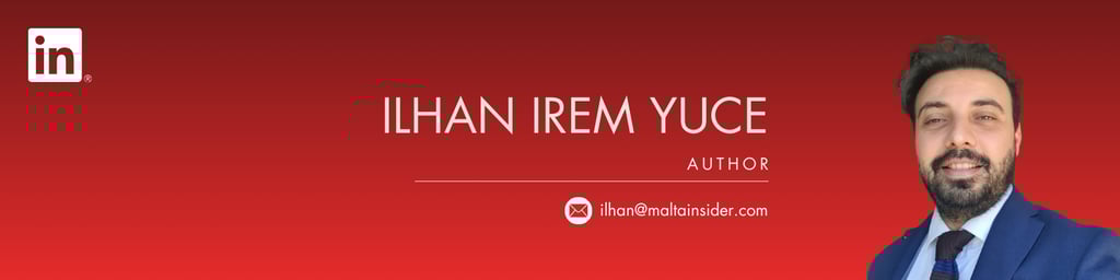 a man in a suit and tie with a red background