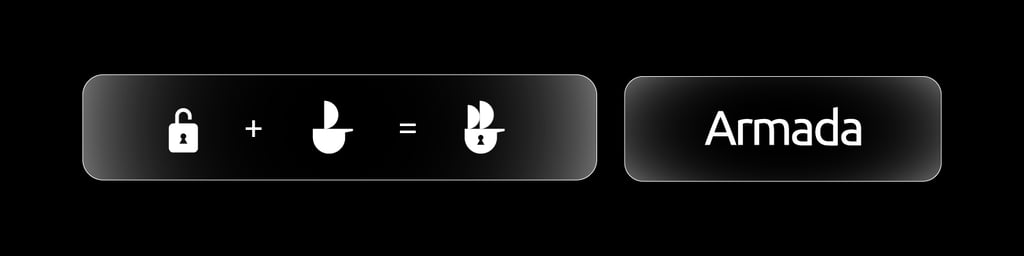 Lock icon and ship icon combined into cyber security logo design.