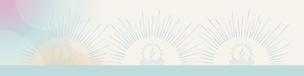 a row of wheat ears with a sunbeam in the background