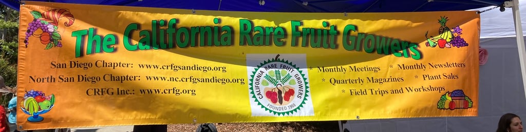 California Rare Fruit Growers booth banner