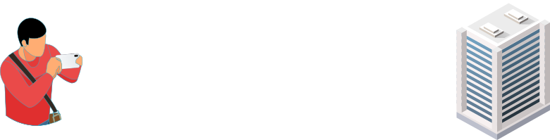 User then InReality then the business. InReality sits inbetween the user and business