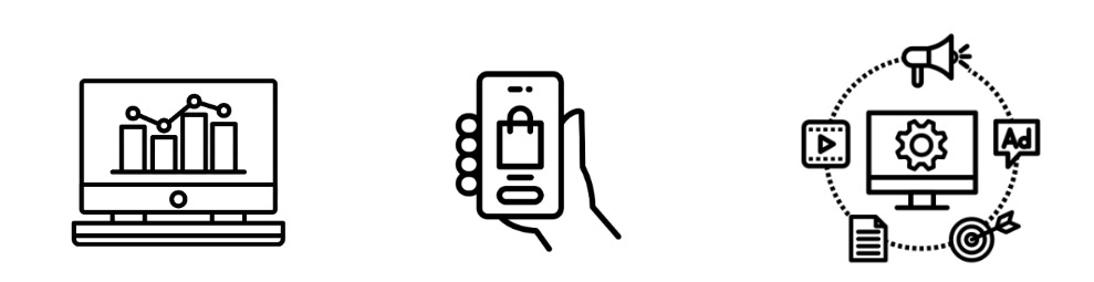 a set of three different types of devices