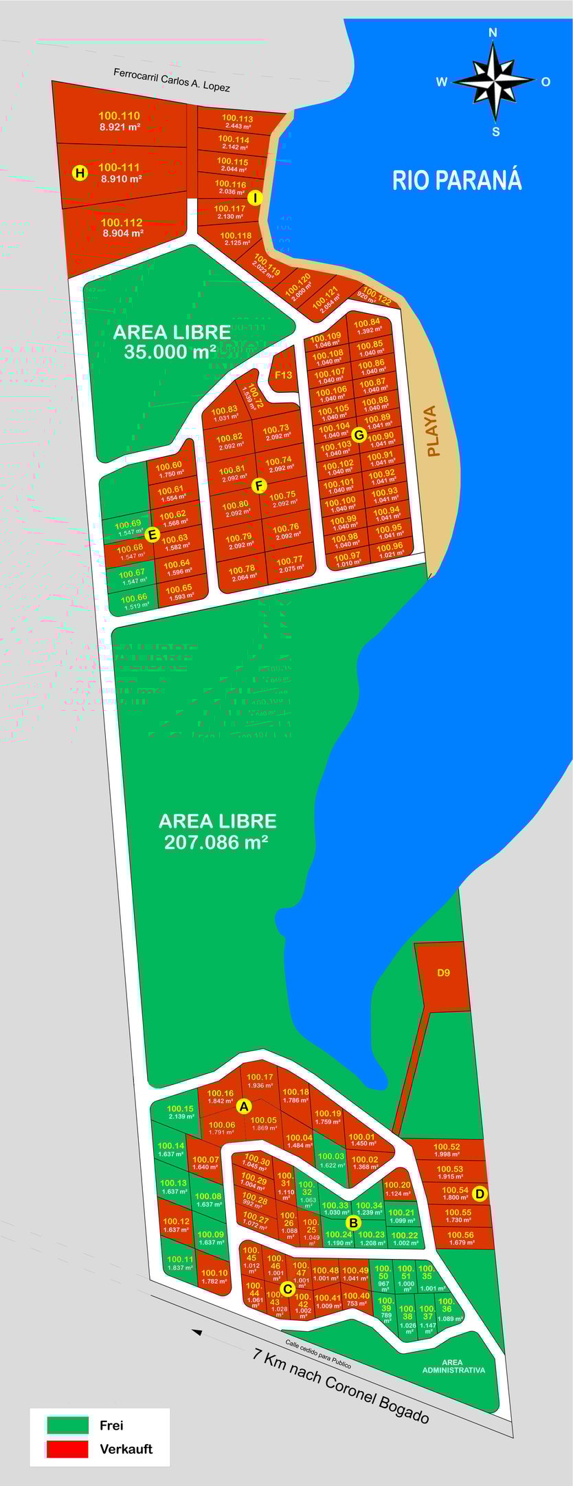 El Parque Paraná Lageplan